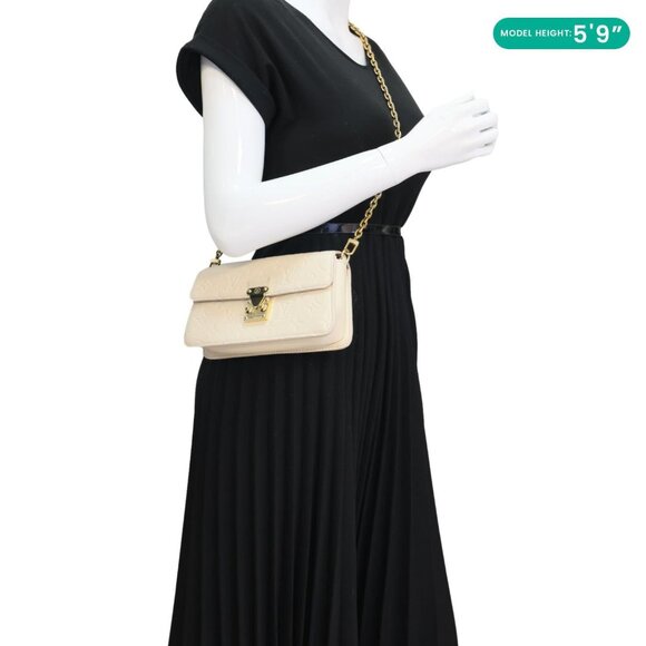 Louis Vuitton  Metis Monogram Empreinte Leather Wallet On Chain Cream - Picture 2 of 13